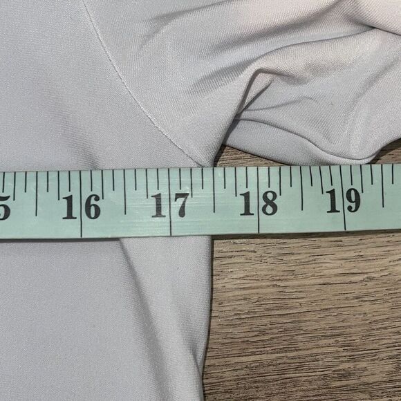 Sympli Womens Twisted Neck Quarter Sleeve Slit‎ Side Blouse Gray Size 6 - Picture 7 of 8